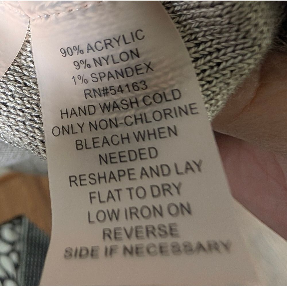 Calvin Klein Cowl Neck Sweater Dress Small Neutral Colorblock Chic Minimalist - Picture 5 of 8